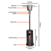 13KW Outdoor Gas Mushroom Patio Heater - CZGB-A 