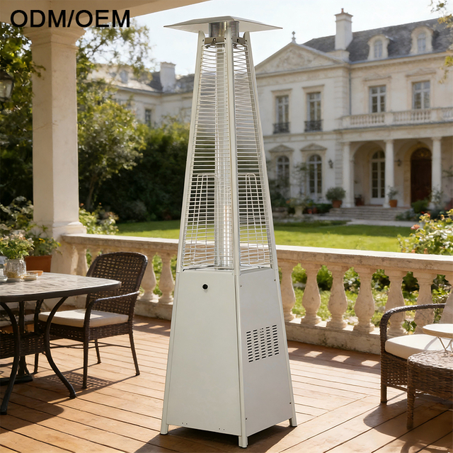 45000 Btu ピラミッド パティオ ヒーター - CZGB-I-WHite-GB-WARM
